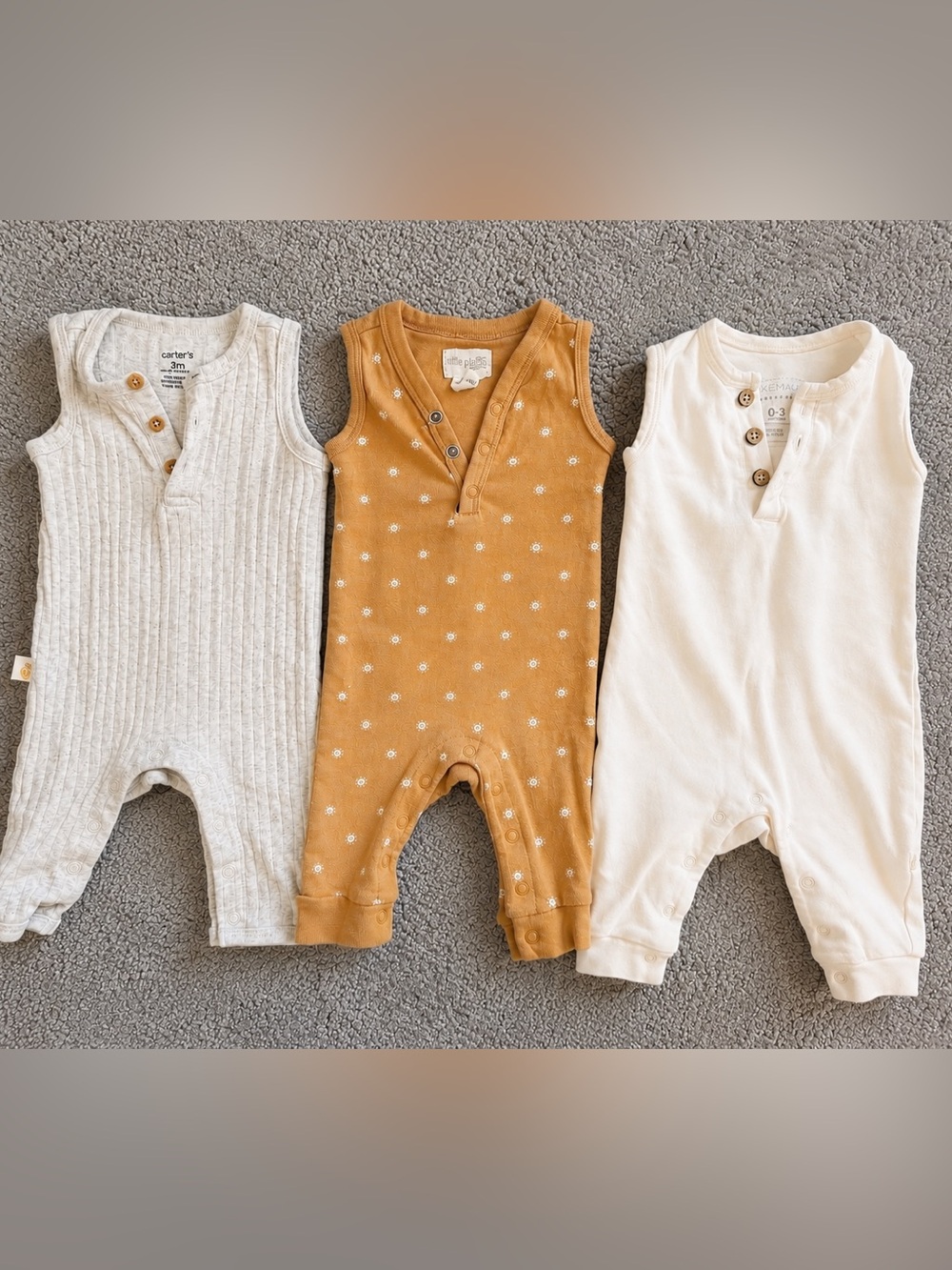 Little Planet + Makemake + Carter’s Gender Neutral Romper Bundle 0-3M